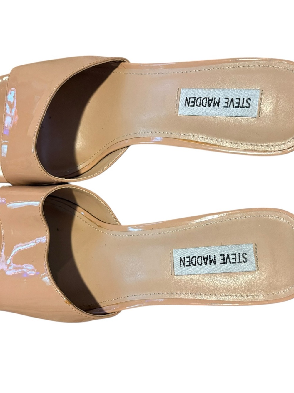 Steve Madden Tan Brown Block Heel Mule Sandals Size 11